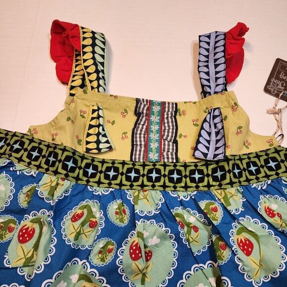 Matilda Jane size 4 Love Bug Strawberry Knot Top Wonderful Parade - Picture 5 of 9
